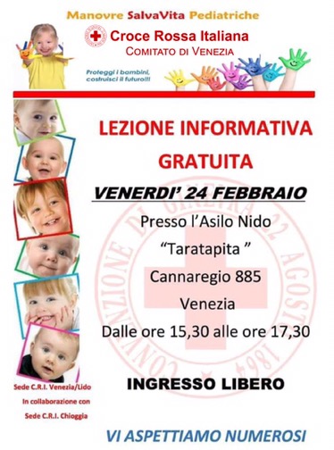 Lezione Manovre Salvavita Pediatriche a Venezia