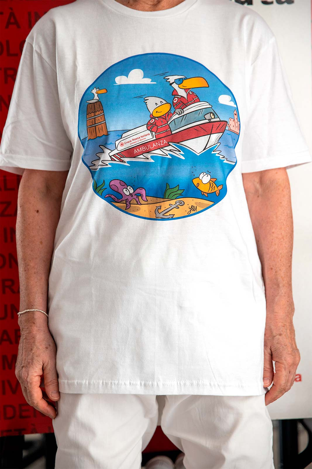 T-shirt: A Venessia - Idroambulanza - immagine 2