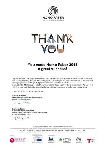 Thank you from the Homo Faber team_001